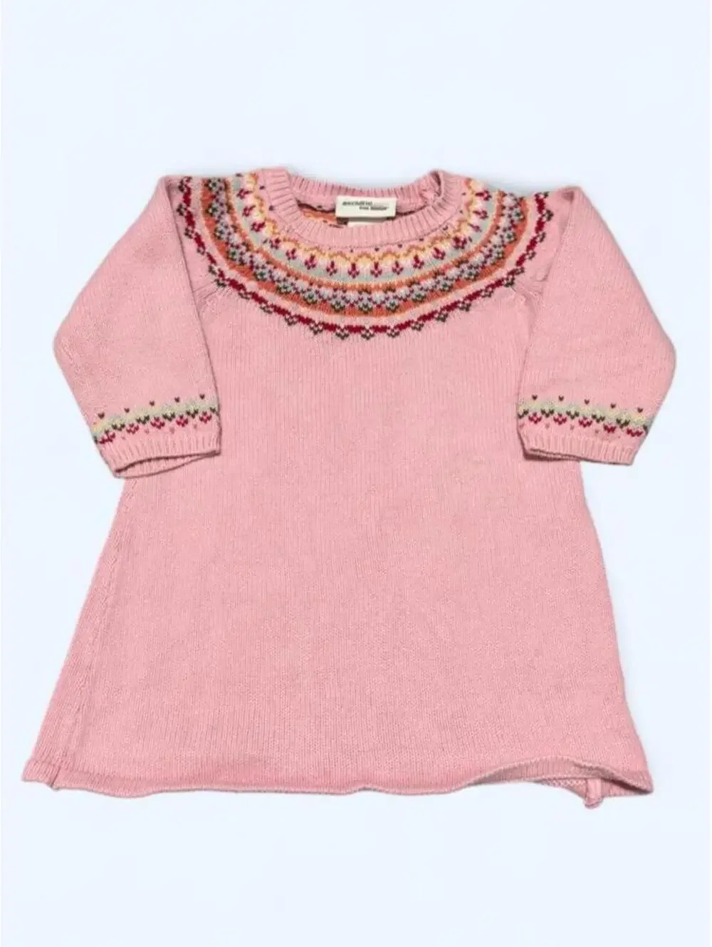 Vintage Genuine Baby by OshKosh Pink Knit Sweater Dress 9 Months